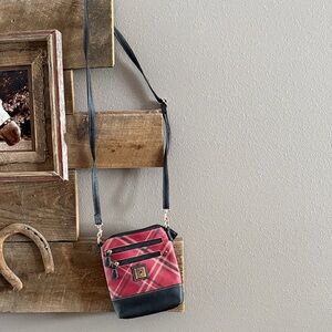 Stone & Co. Red Plaid Crossbody with Black Trim